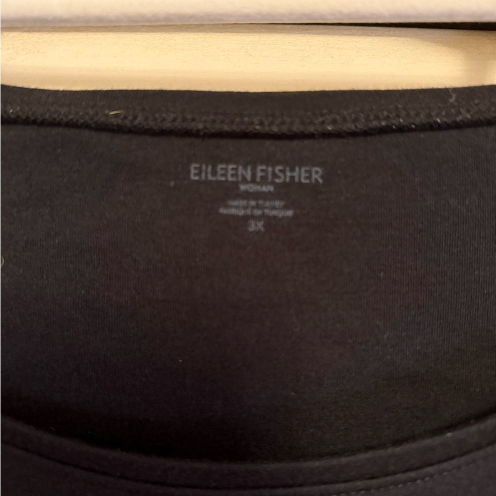 Eileen Fisher Classic Black Blouse - Picture 2 of 2